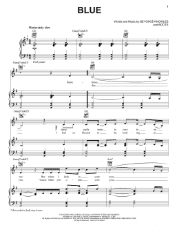 page one of Blue (Piano, Vocal & Guitar Chords (Right-Hand Melody))