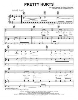 page one of Pretty Hurts (Piano, Vocal & Guitar Chords (Right-Hand Melody))