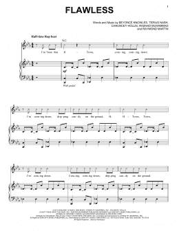 page one of Flawless (Piano, Vocal & Guitar Chords (Right-Hand Melody))