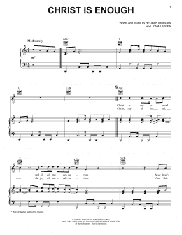 page one of Christ Is Enough (Piano, Vocal & Guitar Chords (Right-Hand Melody))