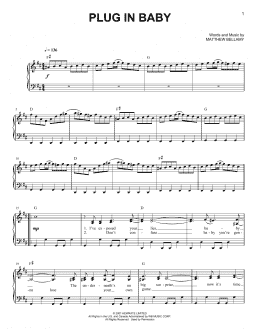 page one of Plug In Baby (Easy Piano)