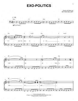 page one of Exo-Politics (Easy Piano)