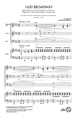 page one of 1650 Broadway (Medley) (SATB Choir)
