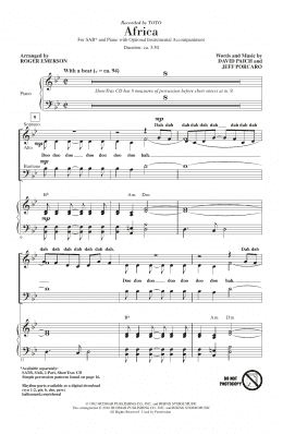 page one of Africa (arr. Roger Emerson) (SAB Choir)