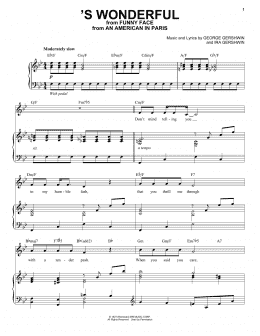 page one of 'S Wonderful (Piano & Vocal)