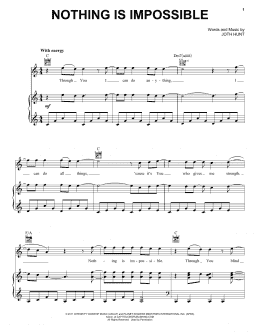 page one of Nothing Is Impossible (Piano, Vocal & Guitar Chords (Right-Hand Melody))
