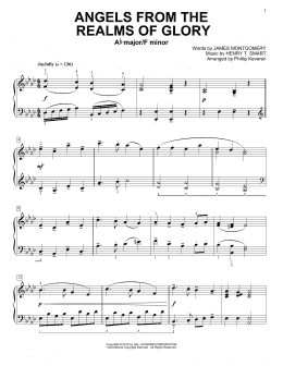 page one of Angels From The Realms Of Glory (arr. Phillip Keveren) (Piano Solo)