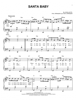 page one of Santa Baby (Accordion)