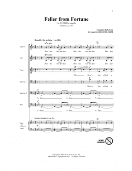page one of Feller From Fortune (SATB Choir)