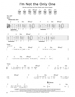 page one of I'm Not The Only One (Guitar Lead Sheet)