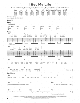 page one of I Bet My Life (Guitar Lead Sheet)