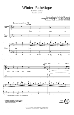 page one of Winter Pathetique (SATB Choir)