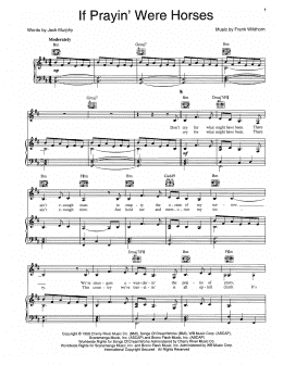 page one of If Prayin' Were Horses (Piano, Vocal & Guitar Chords (Right-Hand Melody))
