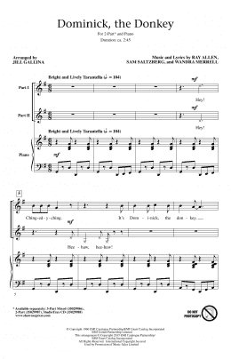 page one of Dominick, The Donkey (arr. Jill Gallina) (2-Part Choir)