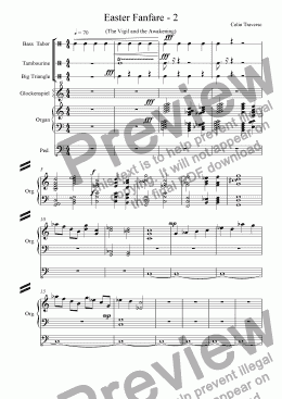 page one of Easter Vigil and Awakening for Organ and Percussion