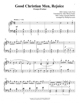 page one of Good Christian Men, Rejoice (arr. Phillip Keveren) (Piano Solo)