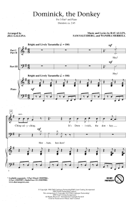 page one of Dominick, The Donkey (3-Part Mixed Choir)