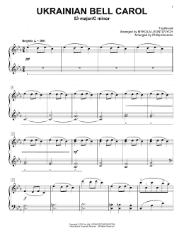 page one of Ukrainian Bell Carol (arr. Phillip Keveren) (Piano Solo)