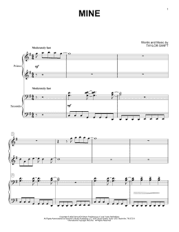 page one of Mine (Piano Duet)