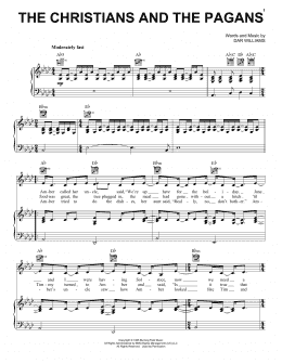 page one of The Christians And The Pagans (Piano, Vocal & Guitar Chords (Right-Hand Melody))