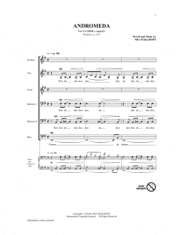 page one of Andromeda (from Swimming Over London) (SATB Choir)