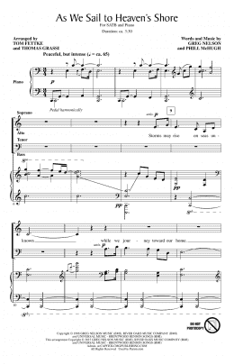 page one of As We Sail To Heaven's Shore (SATB Choir)