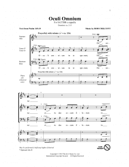 page one of Oculi Omnium (SATB Choir)