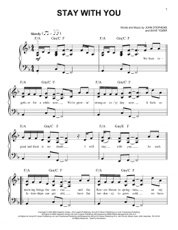 page one of Stay With You (Easy Piano)