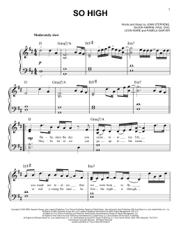 page one of So High (Easy Piano)