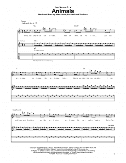 page one of Animals (Guitar Tab)