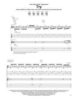 page one of Try (Guitar Tab)