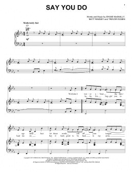 page one of Say You Do (Piano, Vocal & Guitar Chords (Right-Hand Melody))