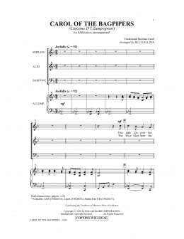 page one of Carol Of The Bagpipers (Canzone D'l Zampognari) (SAB Choir)