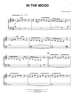page one of In The Mood (Very Easy Piano)