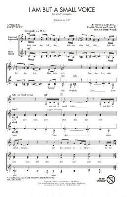 page one of I Am But A Small Voice (SSA Choir)