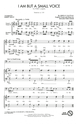 page one of I Am But A Small Voice (TTBB Choir)