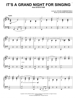 page one of It's A Grand Night For Singing (Piano Solo)