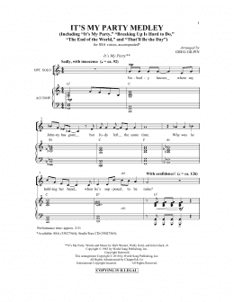 page one of It's My Party Medley (SSA Choir)
