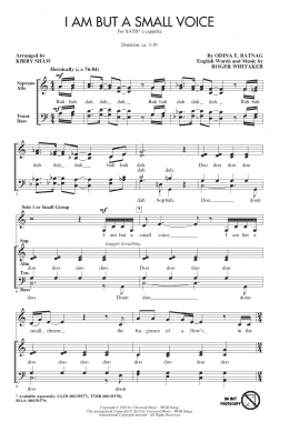 page one of I Am But A Small Voice (SATB Choir)