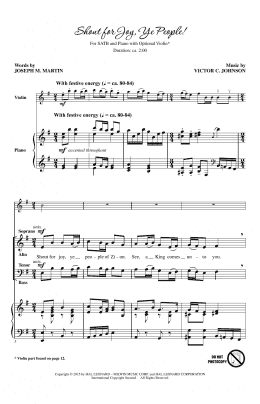 page one of Shout For Joy, Ye People (SATB Choir)