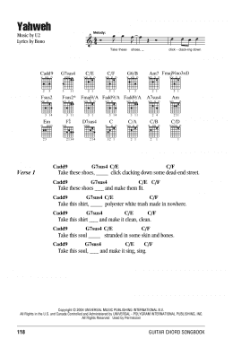 page one of Yahweh (Guitar Chords/Lyrics)