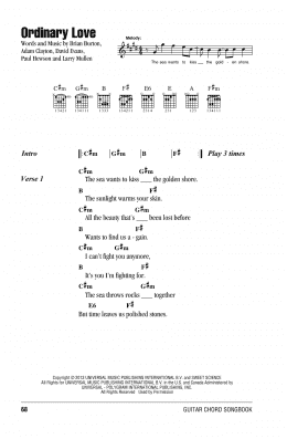 page one of Ordinary Love (Guitar Chords/Lyrics)