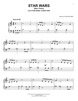 page one of Star Wars (Main Theme) (Very Easy Piano)