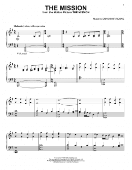 page one of The Mission (Piano Solo)