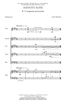 page one of O Magnum Mysterium (SATB Choir)