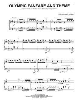 page one of Olympic Fanfare And Theme (Piano Solo)
