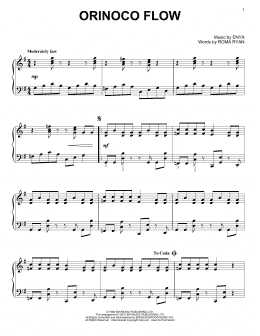 page one of Orinoco Flow (Piano Solo)