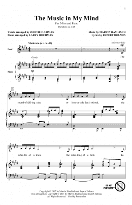 page one of The Music In My Mind (2-Part Choir)