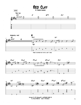 page one of Red Clay (Solo Guitar)