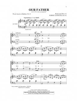 page one of Our Father (SATB Choir)